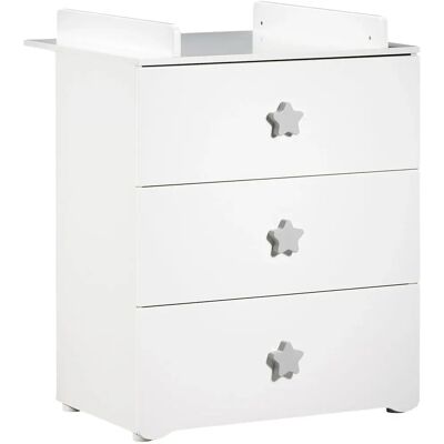 Commode à Langer Baby Price - 3 Tiroirs, Blanc - Baby Price Commode à Langer Baby Price - 3 Tiroirs, Blanc - Baby Price