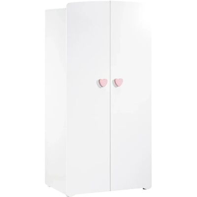 Armoire bébé blanc Basic - 2 portes - MDF mélaminé - Publicité Armoire bébé blanc Basic - 2 portes - MDF mélaminé - Publicité