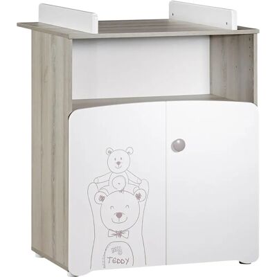 Commode à langer Teddy Blanc en Bois - Meuble à langer Commode à langer Teddy Blanc en Bois - Meuble à langer