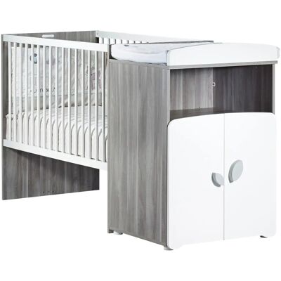 Lit bébé évolutif Baby Price avec commode - Gris - Lit bébé - Publicité Lit bébé évolutif Baby Price avec commode - Gris - Lit bébé - Publicité