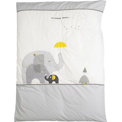 Sauthon Babyfan bawełnowa szara poszwa 100x135cm - Zestaw pościeli Sauthon Babyfan bawełnowa szara poszwa 100x135cm - Zestaw pościeli