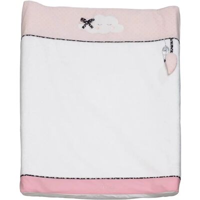 Matelas à langer coton blanc Sauthon - Miss Fleur de Lune - 6x68x52cm - Publicité Matelas à langer coton blanc Sauthon - Miss Fleur de Lune - 6x68x52cm - Publicité