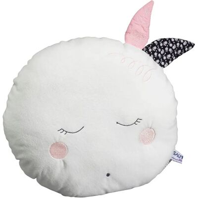 Coussin Velours Lune Blanche Sauthon - Décoration chambre enfant - Publicité Coussin Velours Lune Blanche Sauthon - Décoration chambre enfant - Publicité