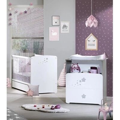 Babyprice Chambre bébé Duo - Blanc et Chêne Silex - Mobilier de Chambre Bébé - Publicité Babyprice Chambre bébé Duo - Blanc et Chêne Silex - Mobilier de Chambre Bébé - Publicité