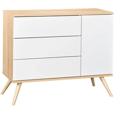 Cajonera Sauthon Seventies Madera y Blanco Cajonera Sauthon Seventies Madera y Blanco