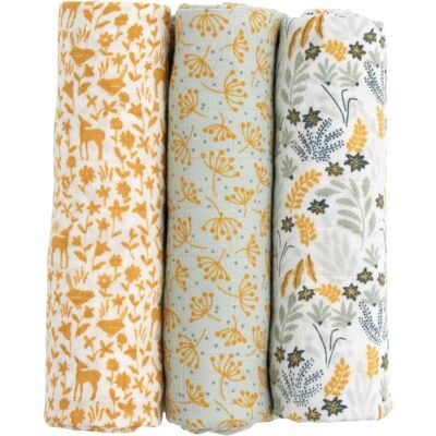 Sauthon Modèle - Lot de 3 langes en coton bio - Publicité Sauthon Modèle - Lot de 3 langes en coton bio - Publicité