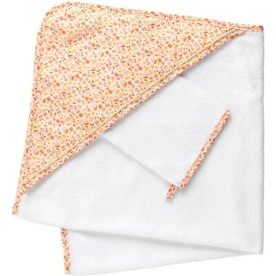 Ensemble de Serviette de Bain pour Bébé Sauthon - 75x75cm, Coton, Blanc Ensemble de Serviette de Bain pour Bébé Sauthon - 75x75cm, Coton, Blanc
