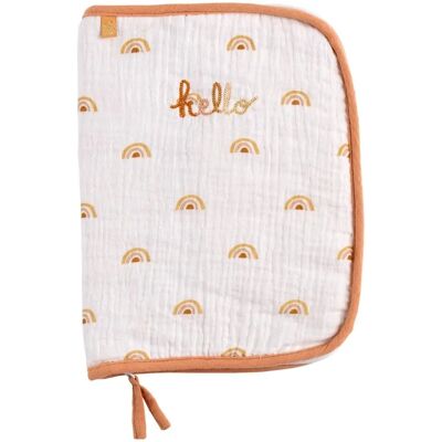 Sauthon Housse de carnet de santé en coton blanc - Housse de carnet de santé Sauthon Housse de carnet de santé en coton blanc - Housse de carnet de santé