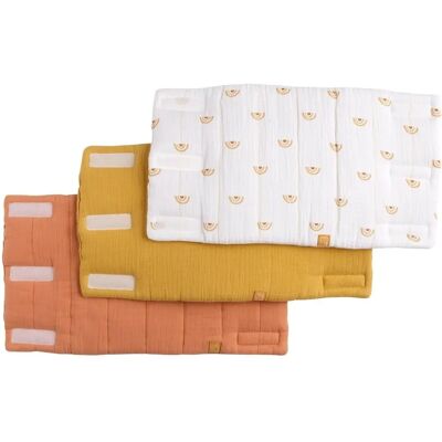 Protections de Barres de Lit Sauthon 38x21 cm Coton Moutarde - Publicité Protections de Barres de Lit Sauthon 38x21 cm Coton Moutarde - Publicité