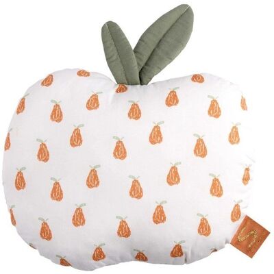 Sauthon - Coussin Déco Pomme - Blanc - 23x25cm - Cushion - Publicité Sauthon - Coussin Déco Pomme - Blanc - 23x25cm - Cushion - Publicité