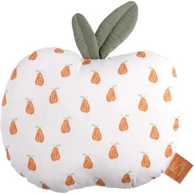Sauthon - Coussin Déco Pomme - Blanc - 23x25cm - Cushion - Publicité Sauthon - Coussin Déco Pomme - Blanc - 23x25cm - Cushion - Publicité