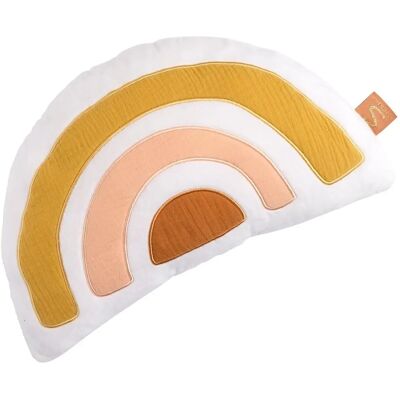 Sauthon Coussin Arc-en-Ciel Blanc 35x20cm en Coton - Coussin Sauthon Coussin Arc-en-Ciel Blanc 35x20cm en Coton - Coussin