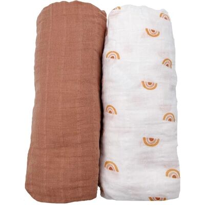 Sauthon Lot de 2 draps en coton bio - 65x130 cm - Publicité Sauthon Lot de 2 draps en coton bio - 65x130 cm - Publicité