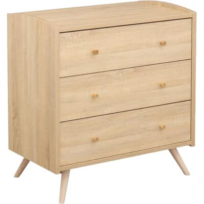 Commode 3 tiroirs Sauthon Bois de chêne - Mobilier chambre - Publicité Commode 3 tiroirs Sauthon Bois de chêne - Mobilier chambre - Publicité