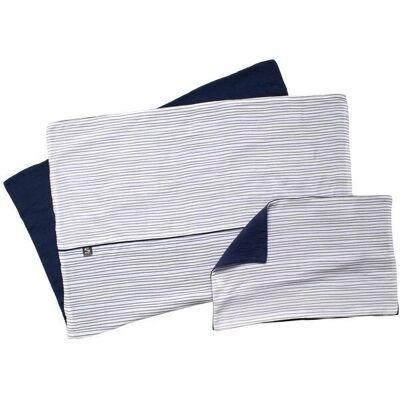 Sauthon - Baby Sailor - Marinière White - 100x135 - Juego de funda de edredón Sauthon - Baby Sailor - Marinière White - 100x135 - Juego de funda de edredón