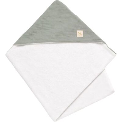 Serviette de bain bébé Sauthon Sauge - 75x75cm - Publicité Serviette de bain bébé Sauthon Sauge - 75x75cm - Publicité