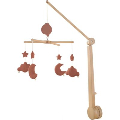 Mobile Musical Sauthon pour Bébé en Bois avec 4 Jouets Rouge - Publicité Mobile Musical Sauthon pour Bébé en Bois avec 4 Jouets Rouge - Publicité