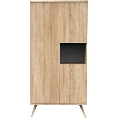 Armario de madera Sauthon - 3 puertas, 1 estante - Diseño francés Armario de madera Sauthon - 3 puertas, 1 estante - Diseño francés