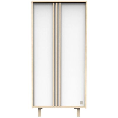 Sauthon Armoire 2 Portes - Nature & Blanc Sauthon Armoire 2 Portes - Nature & Blanc