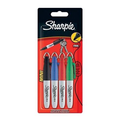 Sharpie Mini Permanentmarker - Schwarz, Blau, Grün, Rot - 4 Stück Sharpie Mini Permanentmarker - Schwarz, Blau, Grün, Rot - 4 Stück