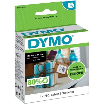 Etichette multiuso bianche Dymo Labelwriter - 25x25mm - S0929120 Etichette multiuso bianche Dymo Labelwriter - 25x25mm - S0929120