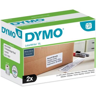 Dymo High Capacity Shipping Labels - 102 x 59 mm - White - Shipping Labels Dymo High Capacity Shipping Labels - 102 x 59 mm - White - Shipping Labels