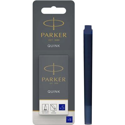 Parker Quink Blau Inktpatronen - Hoge Kwaliteit, Verpakking van 5 Parker Quink Blau Inktpatronen - Hoge Kwaliteit, Verpakking van 5