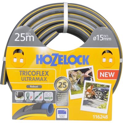 Lancia da giardino Hozelock 116248 - 15m PVC Grigio Giallo Lancia da giardino Hozelock 116248 - 15m PVC Grigio Giallo