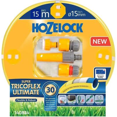 Kit de Manguera de Jardín Hozelock - 15mm, Ligera, Flexible, Antitorsión Kit de Manguera de Jardín Hozelock - 15mm, Ligera, Flexible, Antitorsión