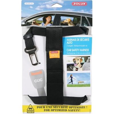 Harnais de sécurité ZOLUX pour chien - Grand - Noir - 30kg - Publicité Harnais de sécurité ZOLUX pour chien - Grand - Noir - 30kg - Publicité