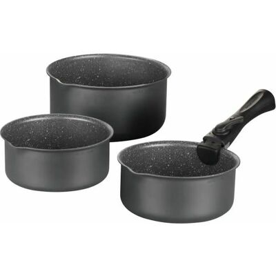 Arthur Martin Ustensiles de Cuisine - Ensemble de 3 Casseroles Gris Compatibles Induction - 16-20 cm Arthur Martin Ustensiles de Cuisine - Ensemble de 3 Casseroles Gris Compatibles Induction - 16-20 cm