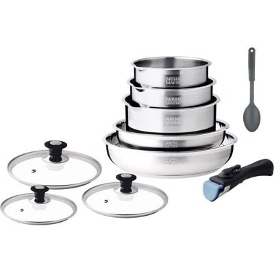 Arthur Martin AM4485 Edelstahl 15-teiliges Kochgeschirr-Set - Induktion geeignet Arthur Martin AM4485 Edelstahl 15-teiliges Kochgeschirr-Set - Induktion geeignet