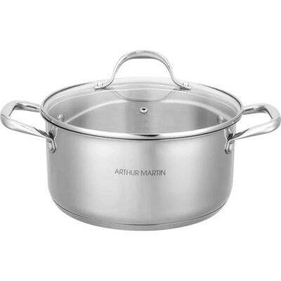Arthur Martin AM3549 Casserole en Acier Inoxydable 24cm - Induction Arthur Martin AM3549 Casserole en Acier Inoxydable 24cm - Induction