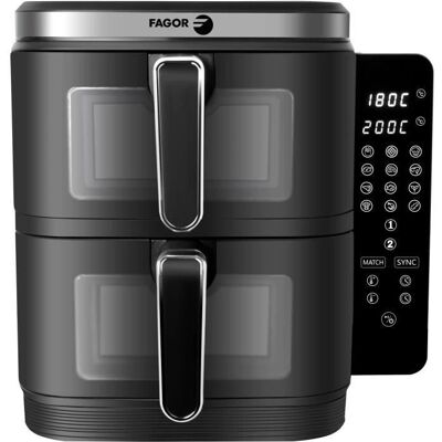 FAGOR Friteuse sans huile FGD11 - 11L, Double cuves, 12 programmes - Airfryer - Publicité FAGOR Friteuse sans huile FGD11 - 11L, Double cuves, 12 programmes - Airfryer - Publicité