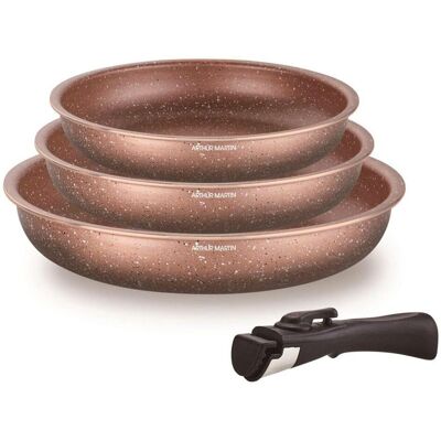 Set de Cuisine en Aluminium Arthur Martin - 20/24/28cm - Antiadhésif, Induction - Publicité Set de Cuisine en Aluminium Arthur Martin - 20/24/28cm - Antiadhésif, Induction - Publicité