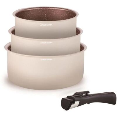 Arthur Martin AM2655 Ensemble de 3 Casseroles - Induction Arthur Martin AM2655 Ensemble de 3 Casseroles - Induction