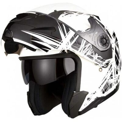 KSK SAGA004 Modularhelm Schwarz/Weiß XL - Helm KSK SAGA004 Modularhelm Schwarz/Weiß XL - Helm