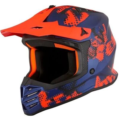 KSK - POISON DART Cross - Blue night - Orange neon - Helmet KSK - POISON DART Cross - Blue night - Orange neon - Helmet