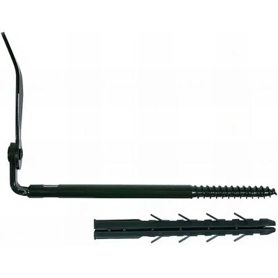 ING Fixations Arresto Finestra - Spina 130 mm - Arresto 225 mm - Nero ING Fixations Arresto Finestra - Spina 130 mm - Arresto 225 mm - Nero