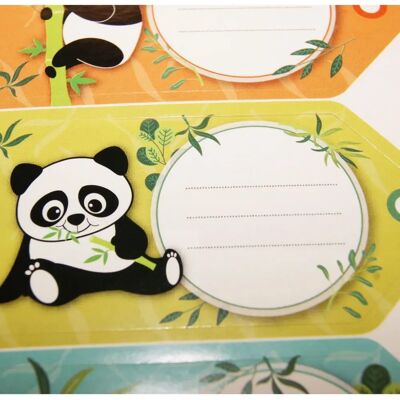 Etykiety szkolne Panda od Global Gift - Prostokątne - Białe Etykiety szkolne Panda od Global Gift - Prostokątne - Białe