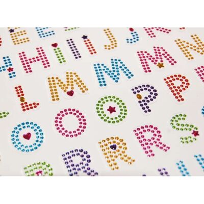 GLOBAL GIFT Diamentowe Naklejki z Alfabetem - Scrapbooking GLOBAL GIFT Diamentowe Naklejki z Alfabetem - Scrapbooking