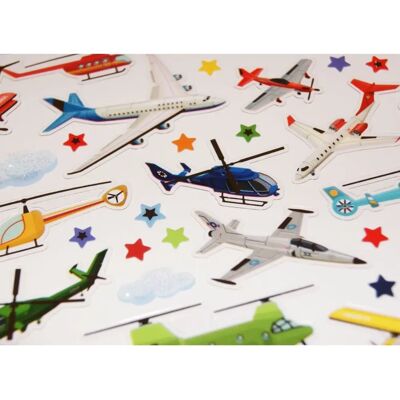 Global Gift Autocollants - Avions et hélicoptères - Or Multicolore - 17 x 15 cm - Autocollants - Publicité Global Gift Autocollants - Avions et hélicoptères - Or Multicolore - 17 x 15 cm - Autocollants - Publicité