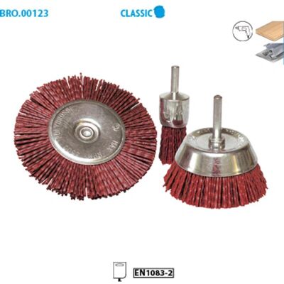 Leman - Lot de 3 Pinceaux en Nylon - Circulaires / Coniques - Fil Rouge - Pinceau Leman - Lot de 3 Pinceaux en Nylon - Circulaires / Coniques - Fil Rouge - Pinceau