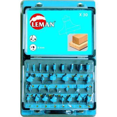 Leman - Juego de 30 brocas de carburo - Herramienta versátil para madera Leman - Juego de 30 brocas de carburo - Herramienta versátil para madera