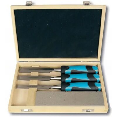 Leman Set di 3 scalpelli per legno - Attrezzi ad alte prestazioni Leman Set di 3 scalpelli per legno - Attrezzi ad alte prestazioni