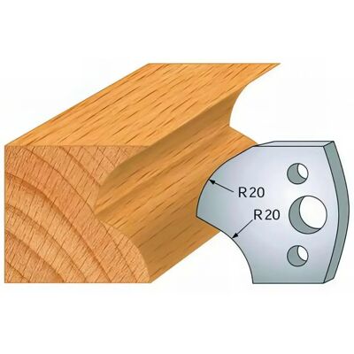 Leman 800.120 40 mm altezza - 20 mm raggio - 2 pezzi fresa per toupie Leman 800.120 40 mm altezza - 20 mm raggio - 2 pezzi fresa per toupie