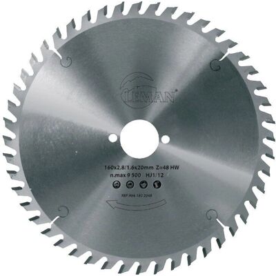 Lame de scie circulaire LEMAN 160mm - 48Z - Pour bois Lame de scie circulaire LEMAN 160mm - 48Z - Pour bois