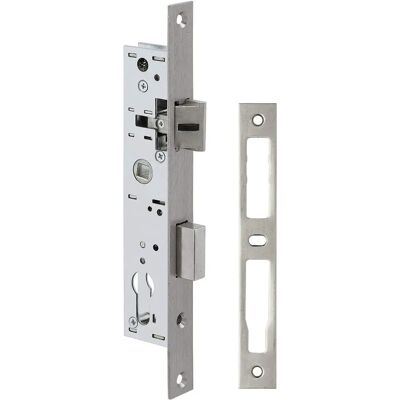 Serratura Metalux N7 - Perno reversibile 70mm - Piastretta in acciaio inox - Cilindro doppio europeo Serratura Metalux N7 - Perno reversibile 70mm - Piastretta in acciaio inox - Cilindro doppio europeo