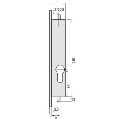 Serrure multipoints MÉTALUX - Inox satiné - Porte Serrure multipoints MÉTALUX - Inox satiné - Porte