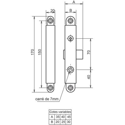 GOLLOT Modèle F643302000 Serrure - Design moderne, 2 clés, Poignée centrée - Serrure - Publicité GOLLOT Modèle F643302000 Serrure - Design moderne, 2 clés, Poignée centrée - Serrure - Publicité